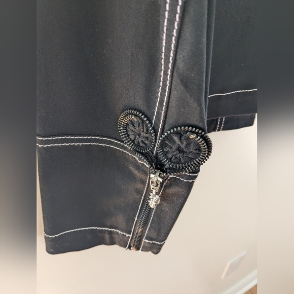 Cappopera Jeans Stitched Black Jacket Metallic Patter Size S - Picture 3 of 9